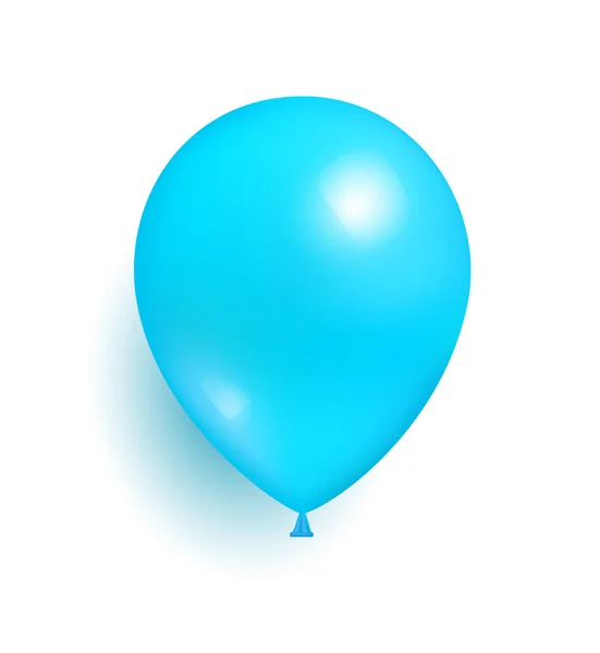 Blå leksak ballong tillverkad av gummi realistisk vektor — Stock vektor