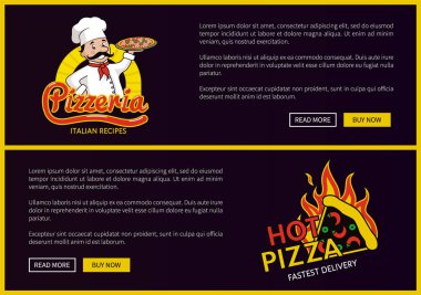 Pizzacı Online teslimat hizmeti Promo sayfalar ayarla