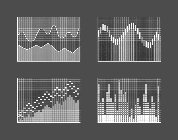 Coleção Gráficos Poster Cinza Vector Ilustração —  Vetores de Stock