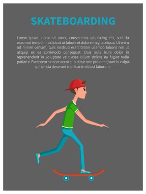 Kaykay Poster genç kaykaycı kaykay