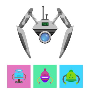 Yeşil başlatma iletisi ekranda ile şirin Droid