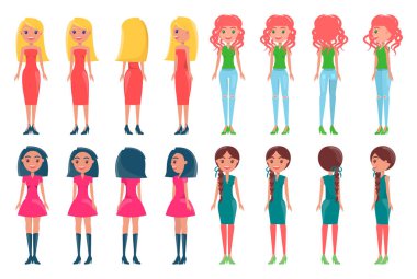 Modern şık moda giysileri kadınlarda ayarla