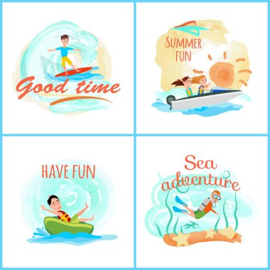 Poster vektör çizim iyi zaman topluluğu