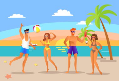 Yaz insanlar iletişim vektör çizim