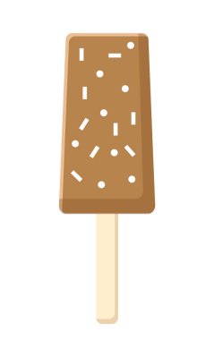 Çikolatalı dondurma Hindistan cevizi tozu ile Stick