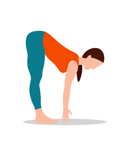 Mountain Pose Yoga Activity Vector Illustration — Stock Vector