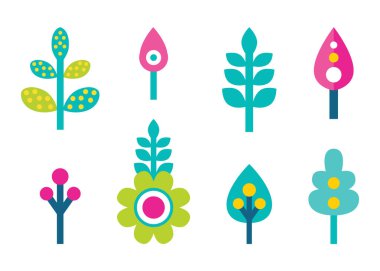 Dekoratif Springine öğeleri tasarım ağaçlar için