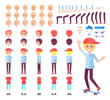 Patenci çocuk Oluşturucu Set vektör çizim