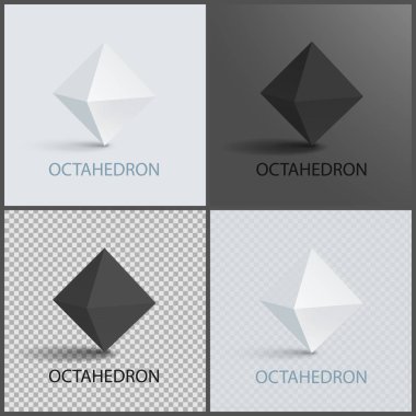 Octahedron üç boyutlu şekil uçak yüzler kümesi