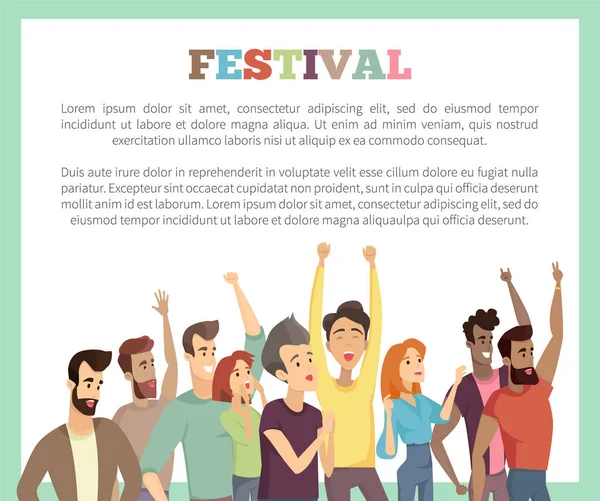 Banner del Festival Ejemplo de texto Ilustración vectorial — Archivo Imágenes Vectoriales