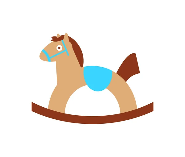 Jouet pour bébé cheval pour jeu d'enfant monté sur des bascules — Image vectorielle