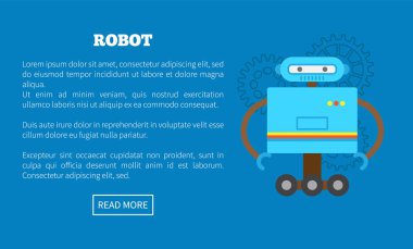 Seyyar mavi küp Corpus ile mekanik Robot