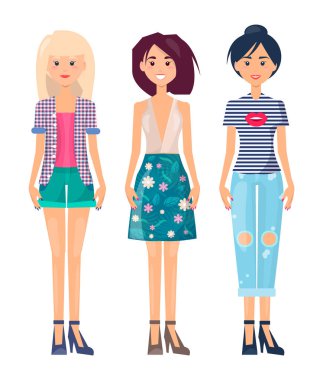 Moda kız yaz modu koleksiyonu bez ayarla