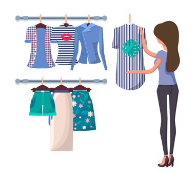 Güzel kadın geri görünüm alışveriş. Kız satın almak olacak