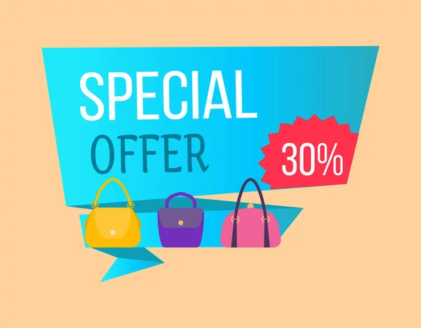 Desconto de etiqueta de oferta especial com Tag 30 Sacks — Vetor de Stock