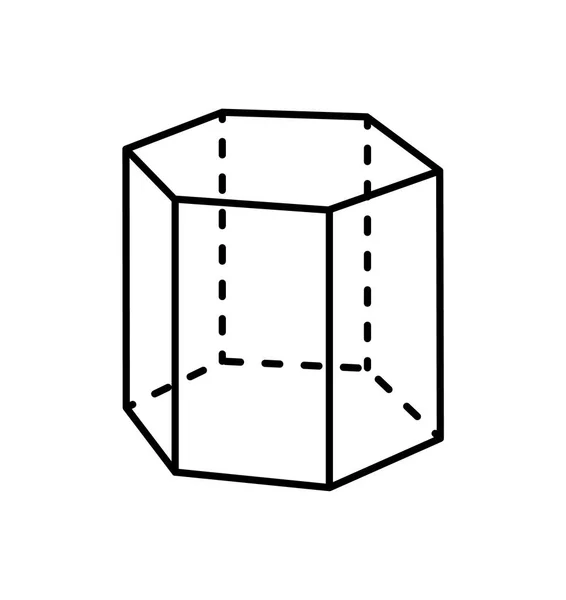 Figura geométrica de prisma hexagonal Geometría Dash — Archivo Imágenes Vectoriales