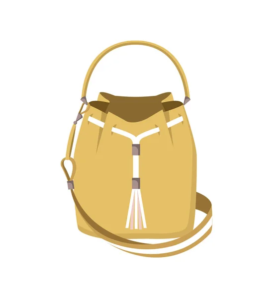 Cute Mode Handbag Isolated on White Background — Stock Vector