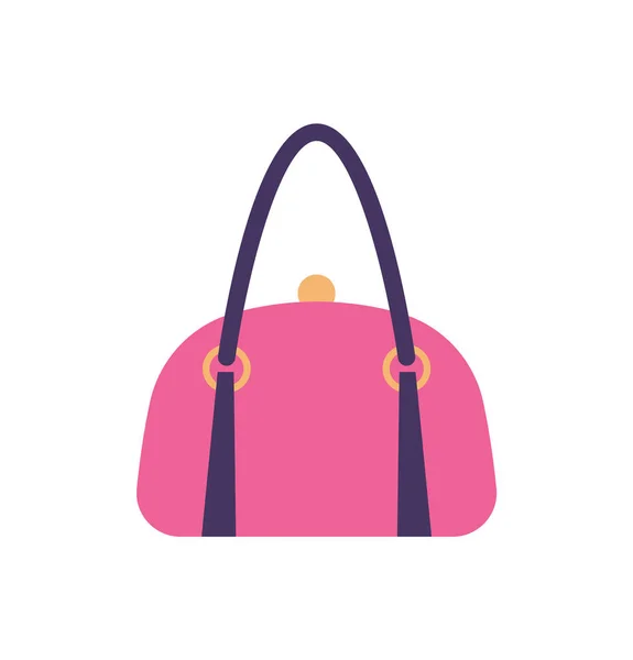 Mujer Pink Bolso de cuero Asa trasera y clips — Archivo Imágenes Vectoriales