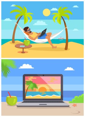 Adam tarafından Seaside koleksiyonu vektör çizim