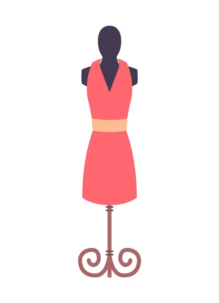 Dress Pink Mannequin Fashion Vector Illustration — Stock Vector