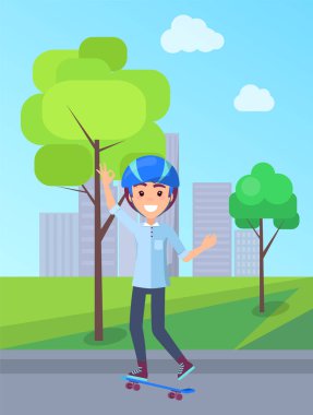 Kaykay Parkı vektör çizim bizzat