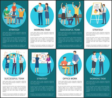 Takımlar geliştirmek çalışma görevleri ve stratejileri posterler