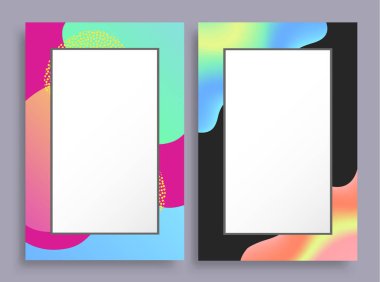 Sınır üzerinde bulanık şekli ile Soyut fotoğraf çerçevesi