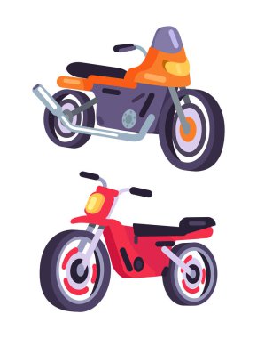 Beyaz arka plan üzerinde vektör izole motosiklet