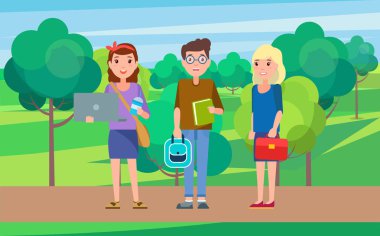 Laptop ve içki, çocuk ders kitabı ile öğrenciler kız