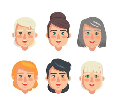 Anneannelerin Oluşturucu Set vektör çizim