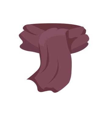 Yün atkı şık aksesuar tasarım vektör simgesi