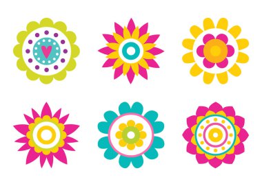 Basit öðeler şık soyut yuvarlak çiçek