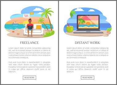 Modern iş promosyon olarak serbest ve uzak çalışma