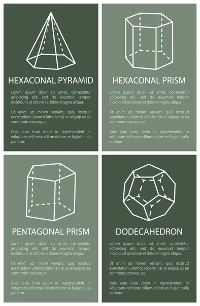 Altıgen piramit ve prizma, Dodecahedron çizimler