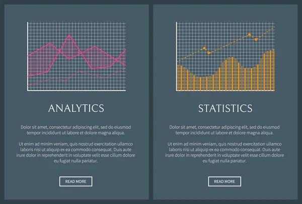 Analytics and Statistics Web Vector Illustration — Stock Vector