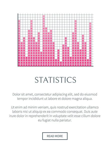 Statistics Internet Page Text Vector Illustration — Stock Vector