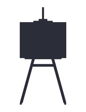 Şövale siyah siluet nesne vektör çizim