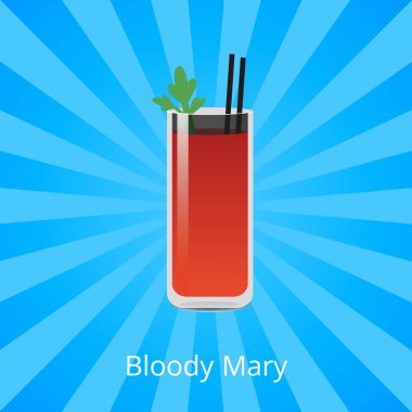 Kanlı Mary Cocktail votka domates suyu içeren