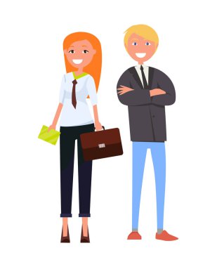 Modern Genç İşadamları resmi kıyafetler içinde