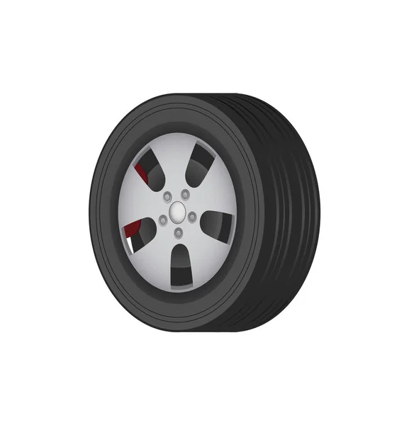 Neumático de coche de goma sólida de la mejor calidad para el invierno — Vector de stock