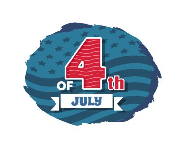 Temmuz 4th bağımsızlık illüstrasyon vektör