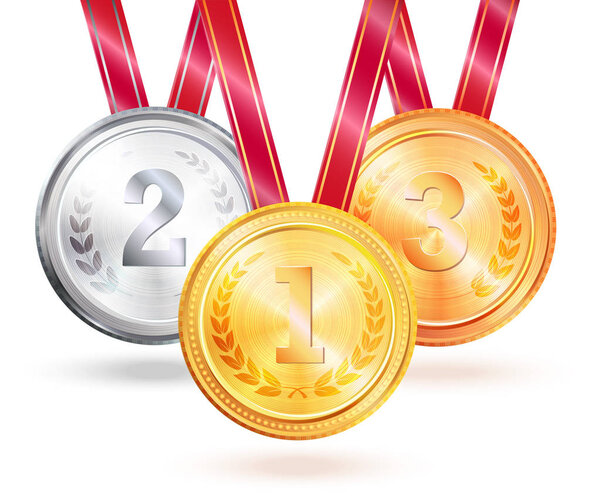 Medals for Winners Challenge Vector Illustration