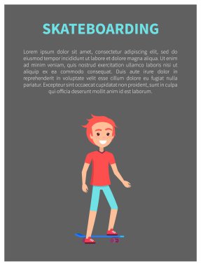 Kaykay Banner ve metin vektör çizim