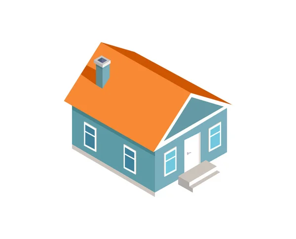 Model 3D przytulnego domu, na zewnątrz Desing Karta kolorów — Wektor stockowy
