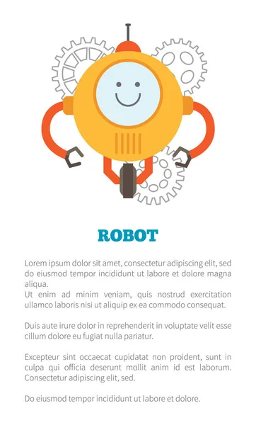 ロボットのポスターと本文サンプル ベクトル イラスト — ストックベクタ