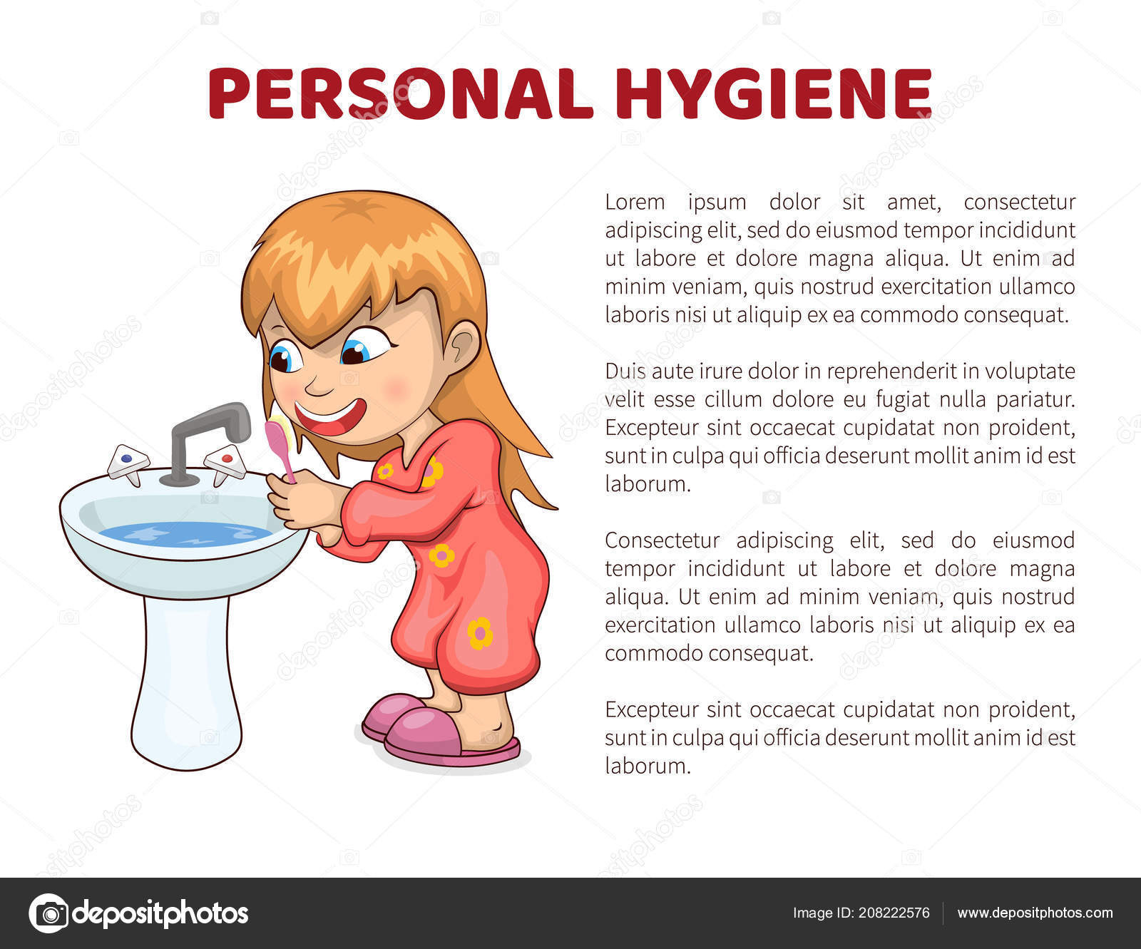 Illustration Personal Hygiene Cartoon Images