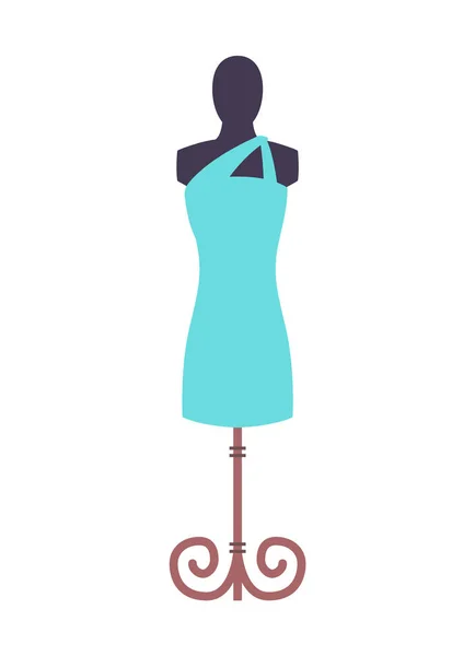 Robe Bleu et Mannequin, Illustration vectorielle — Image vectorielle