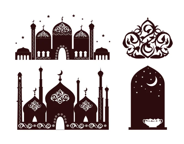 Рамадан мечетей колекції Векторні ілюстрації — стоковий вектор