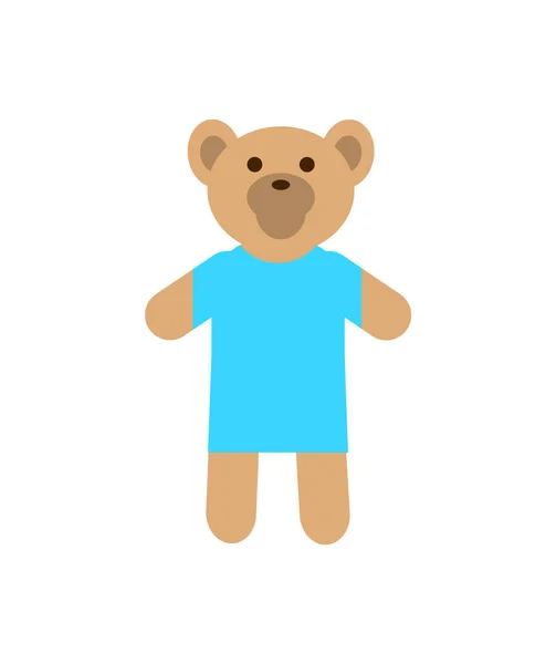 Teddy urso vestindo camisola Vector Ilustração —  Vetores de Stock