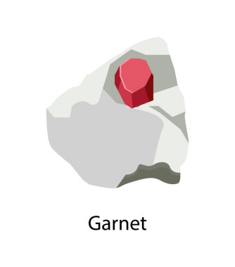 Garnet silikat maden taş gizli kırmızımsı